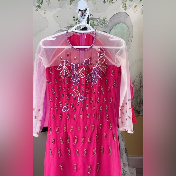 ao dai thiet ke, New beautiful Vietnamese traditional long dress bộ set m 2 gift - Picture 1 of 5